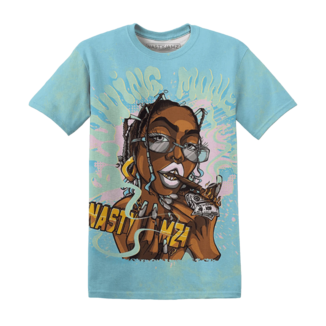 Dunk-Verdy-Visty-NastyJamz-T-Shirt-Match-Blowing-Money-Fast-Girl-3D