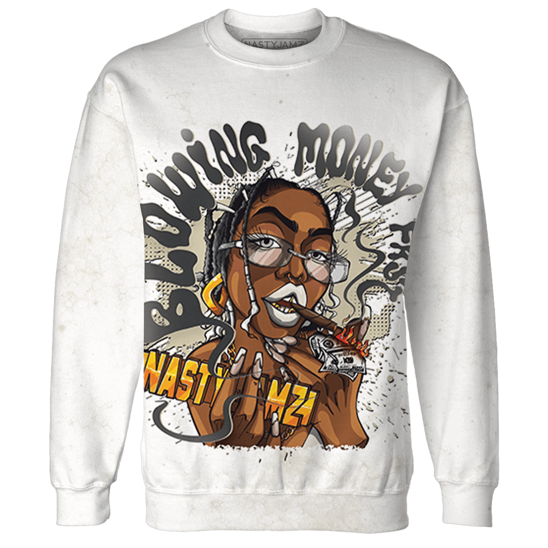 Gratitude 11s Sweatshirt Match Blowing Money Fast Girl 3D All-Over Print - NastyJamz