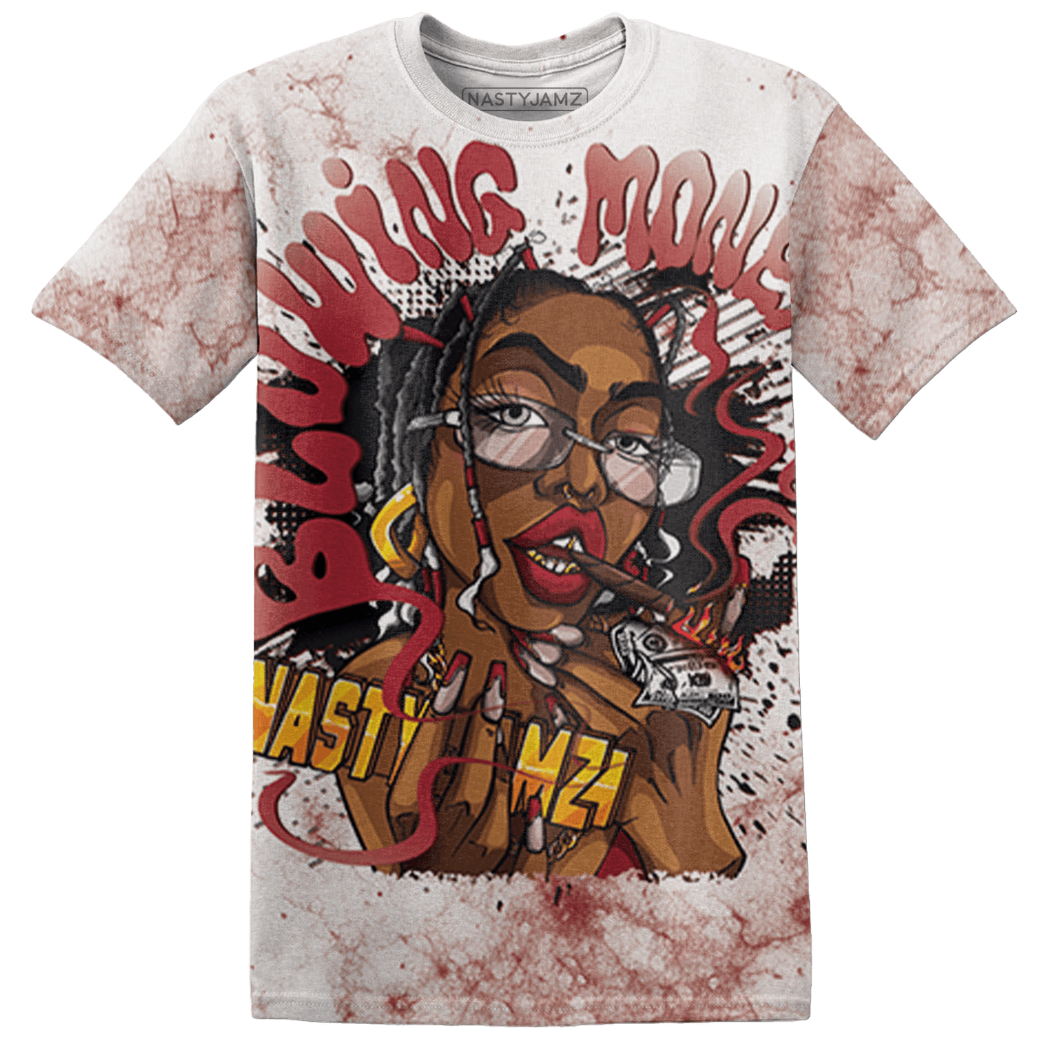 Cherry 12s T Shirt Match Blowing Money Fast Girl 3D All-Over Print - NastyJamz