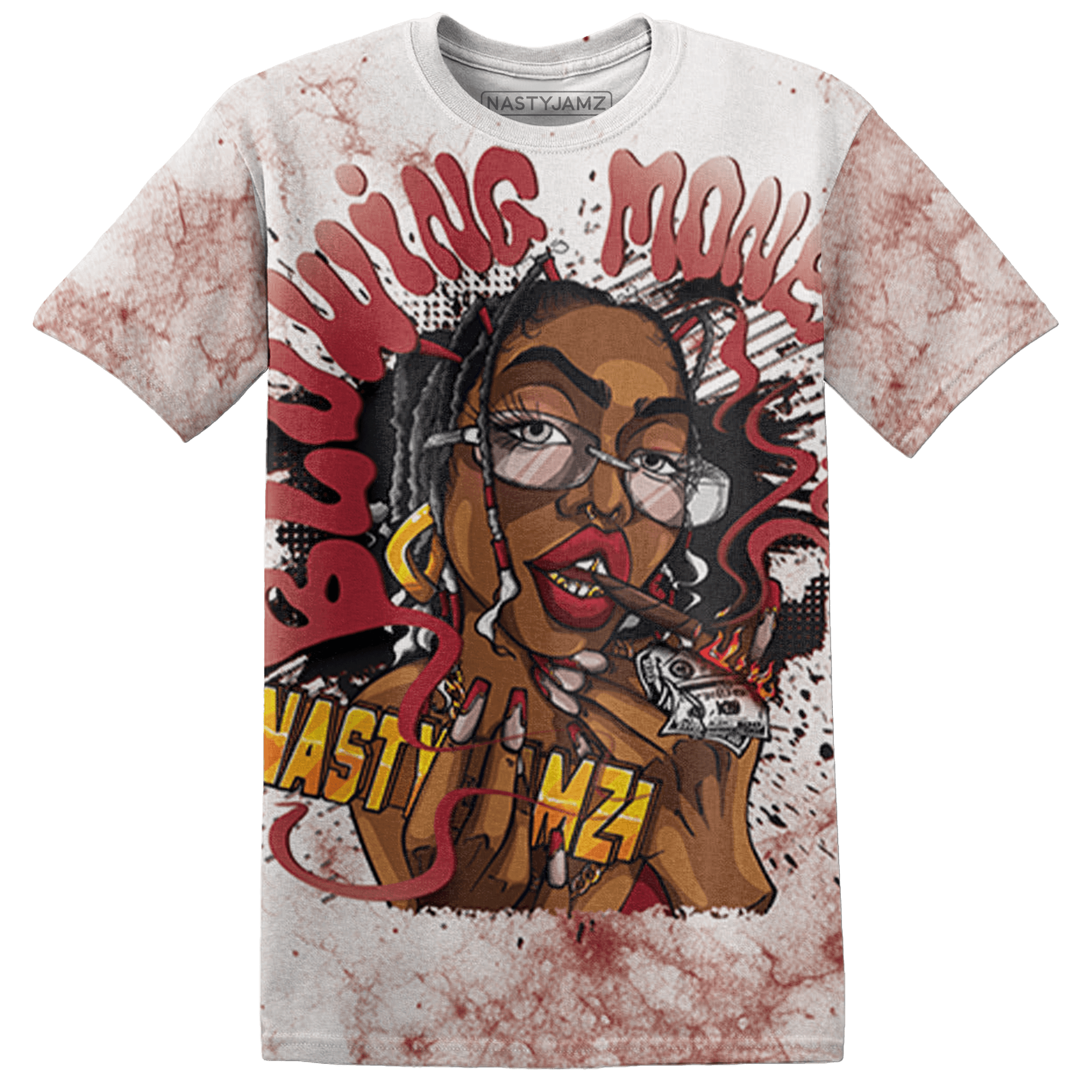 Cherry 12s T Shirt Match Blowing Money Fast Girl 3D All-Over Print - NastyJamz