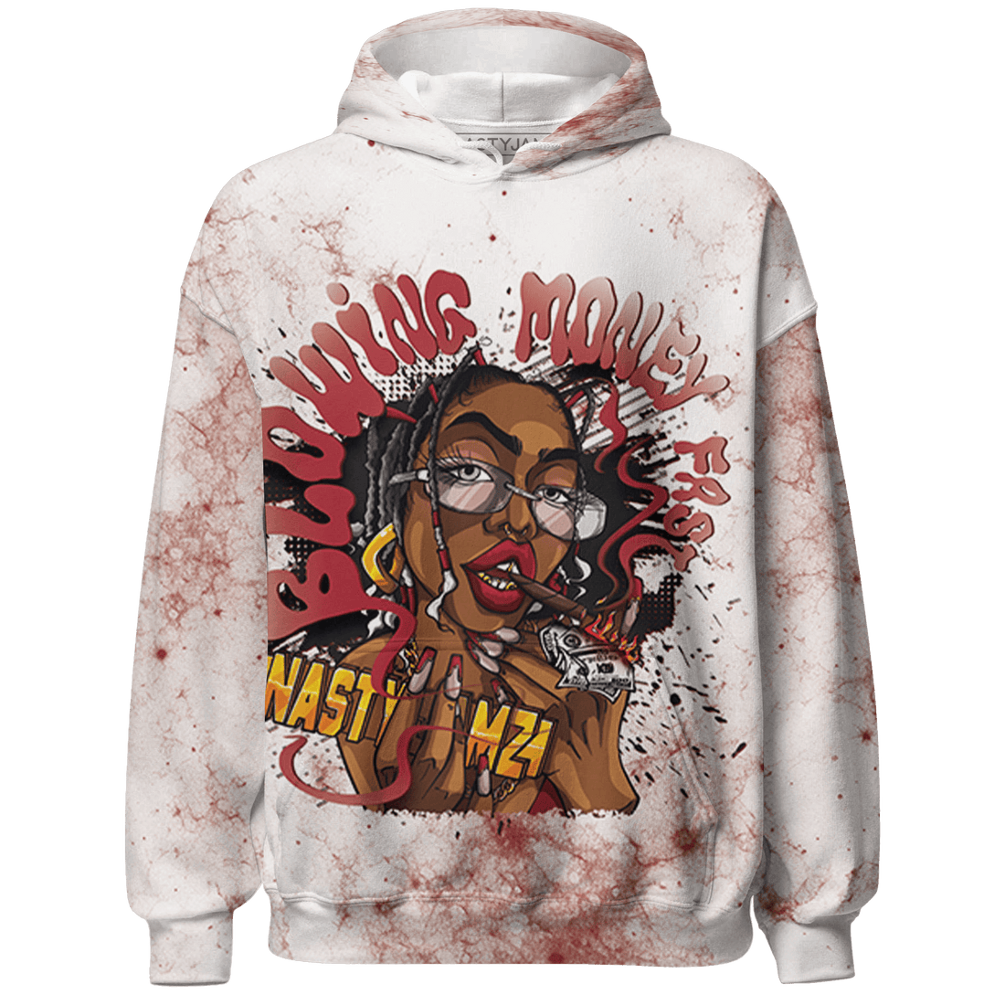 Cherry 12s Hoodie Match Blowing Money Fast Girl 3D All-Over Print - NastyJamz