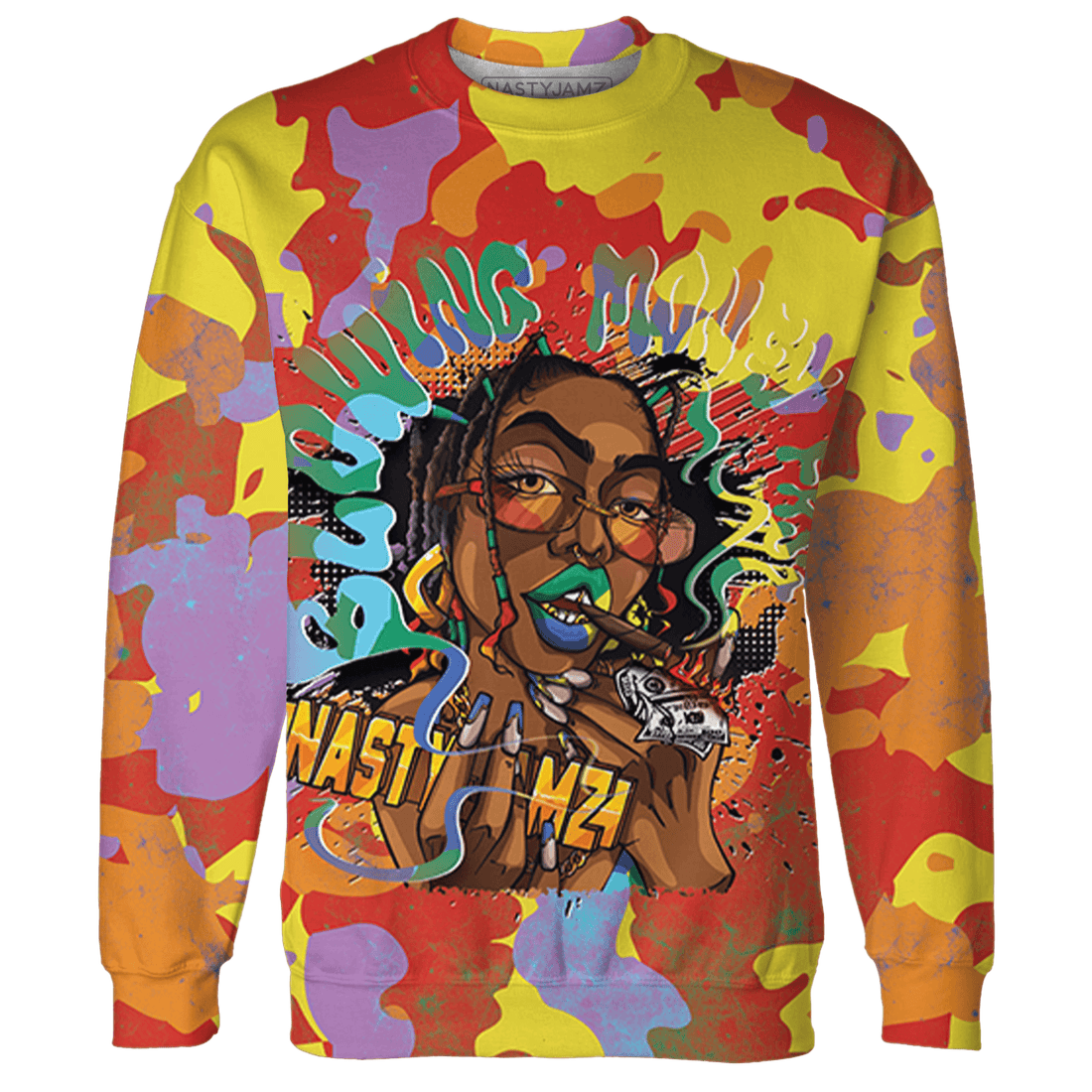 Mid GS Six Championships 1s Sweatshirt Match Blowing Money Fast Girl 3D All-Over Print - NastyJamz