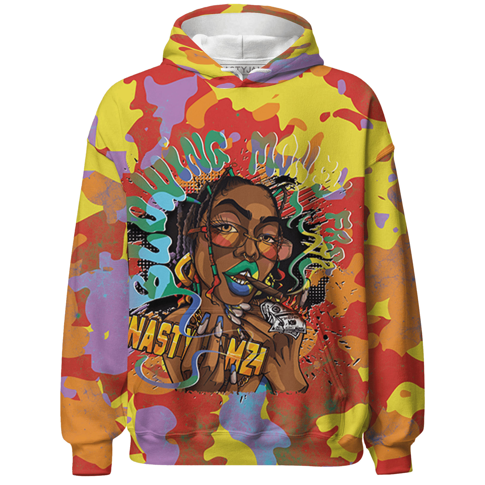 Mid GS Six Championships 1s Hoodie Match Blowing Money Fast Girl 3D All-Over Print - NastyJamz