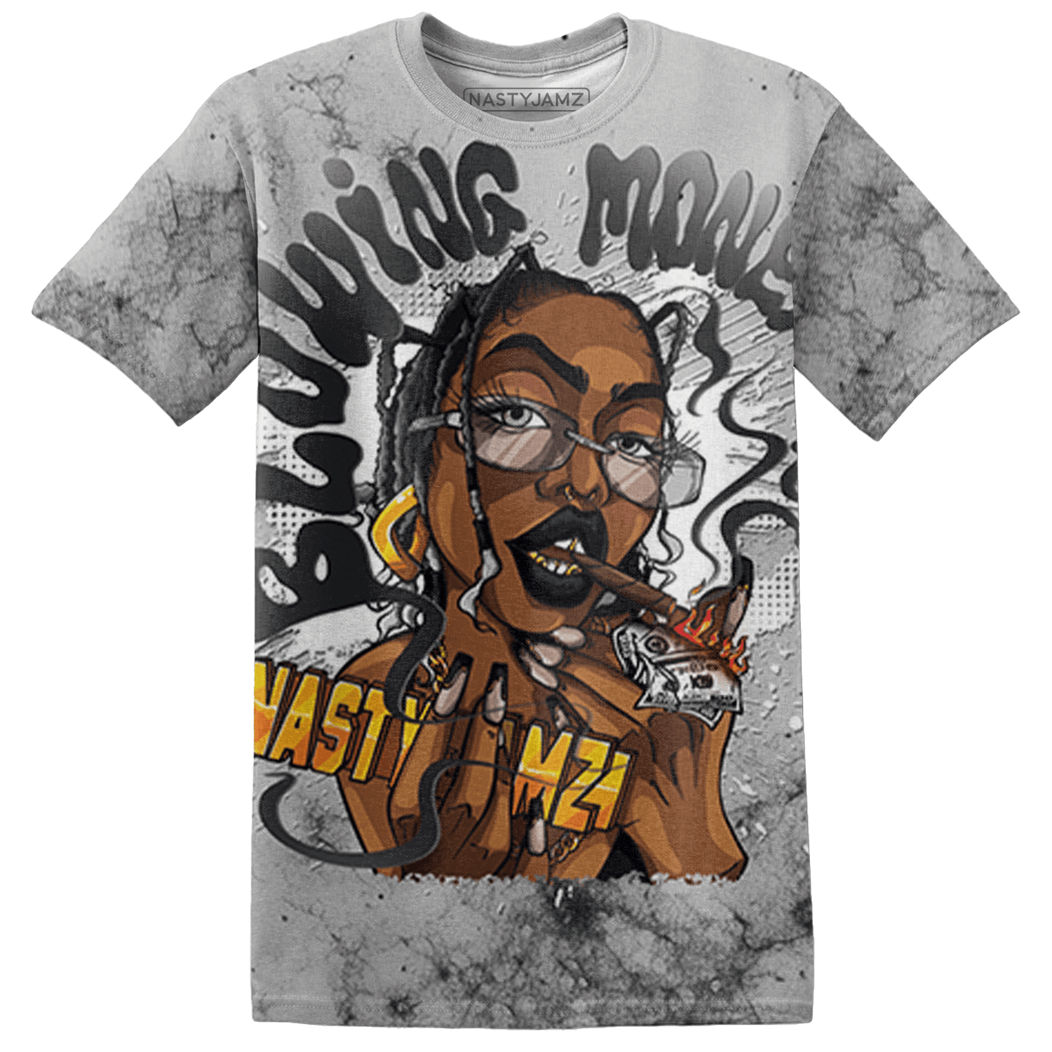 Retro High OG Black White 1s T Shirt Match Blowing Money Fast Girl 3D All-Over Print - NastyJamz