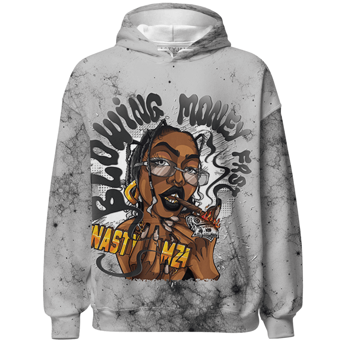 Retro High OG Black White 1s Hoodie Match Blowing Money Fast Girl 3D All-Over Print - NastyJamz