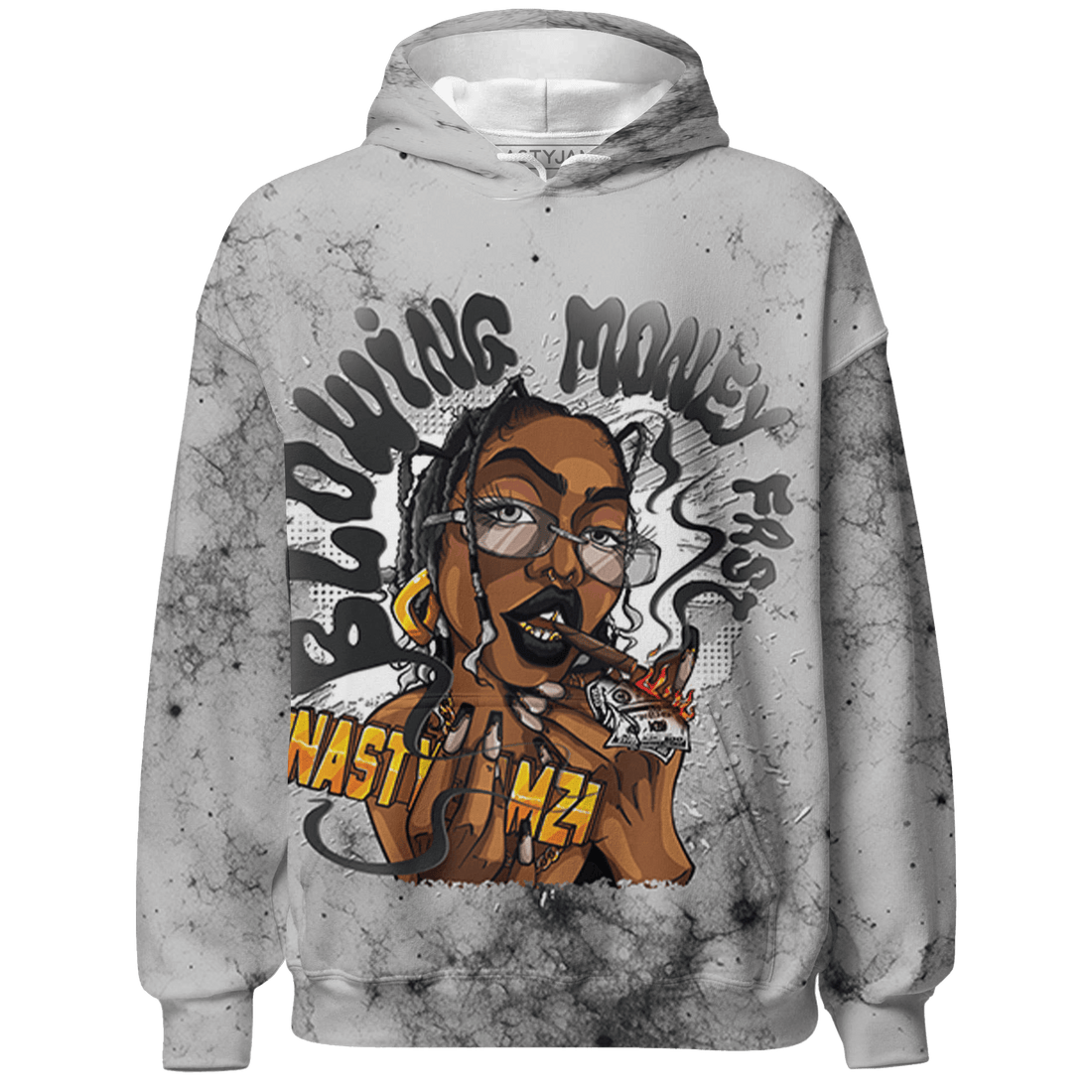 Retro High OG Black White 1s Hoodie Match Blowing Money Fast Girl 3D All-Over Print - NastyJamz