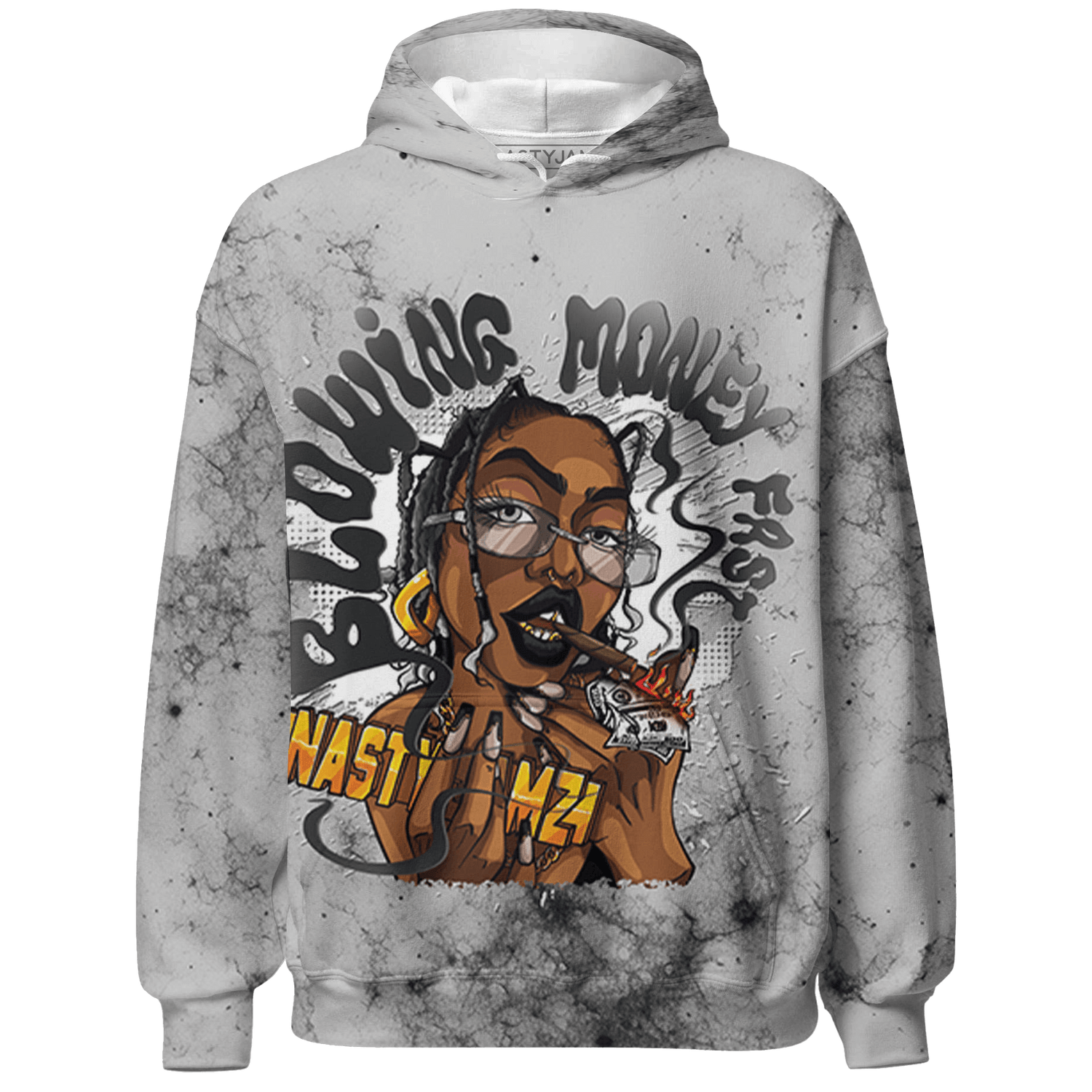 Retro High OG Black White 1s Hoodie Match Blowing Money Fast Girl 3D All-Over Print - NastyJamz