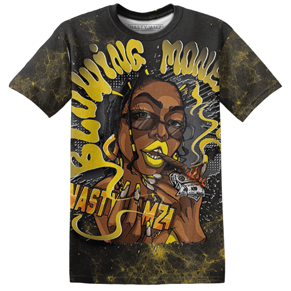 Thunder 4s T Shirt Match Blowing Money Fast Girl 3D All-Over Print - NastyJamz