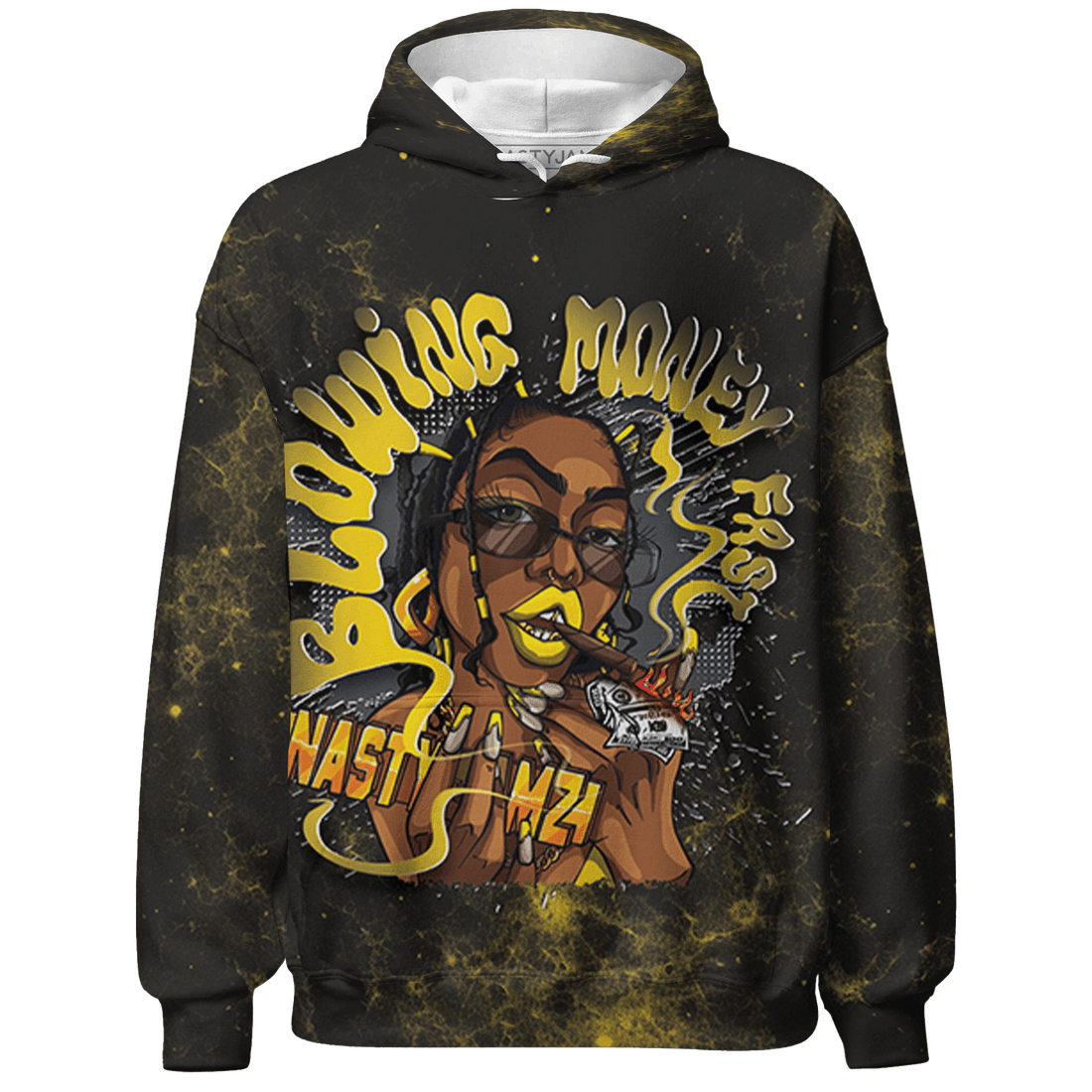 Thunder 4s Hoodie Match Blowing Money Fast Girl 3D All-Over Print - NastyJamz