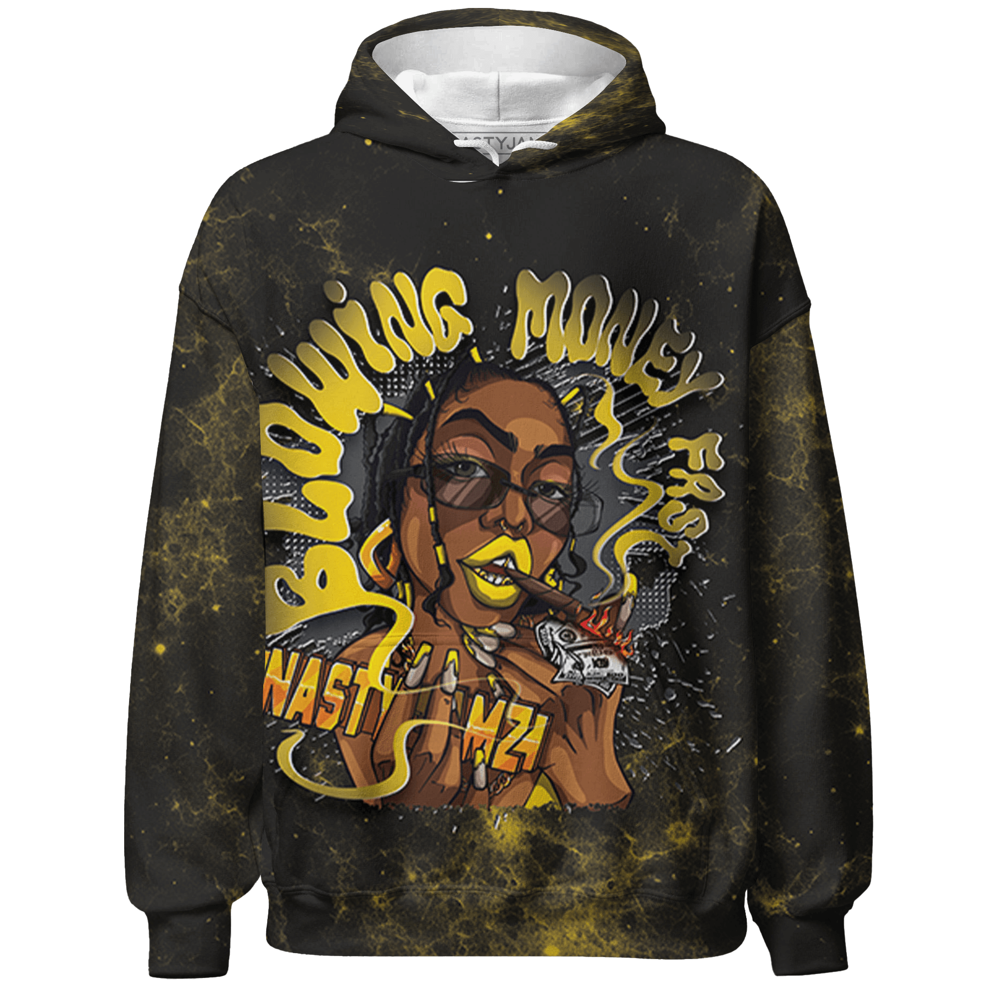 Thunder 4s Hoodie Match Blowing Money Fast Girl 3D All-Over Print - NastyJamz