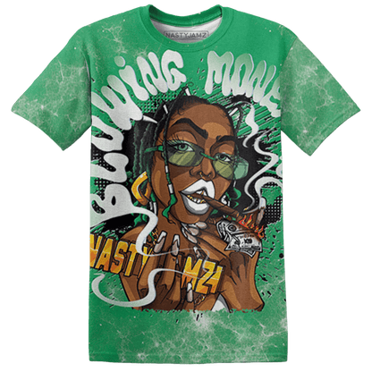 Lucky Green 5s T Shirt Match Blowing Money Fast Girl 3D All-Over Print - NastyJamz