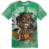Lucky Green 5s T Shirt Match Blowing Money Fast Girl 3D All-Over Print - NastyJamz
