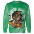 Lucky Green 5s Sweatshirt Match Blowing Money Fast Girl 3D All-Over Print - NastyJamz