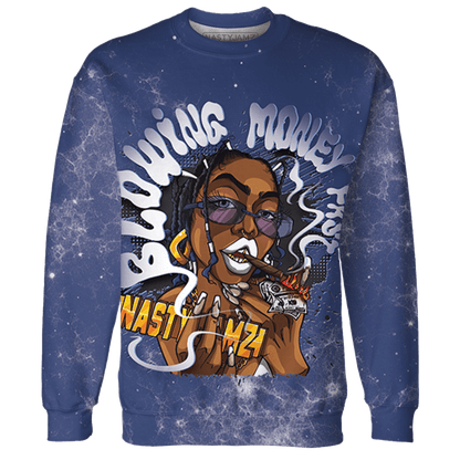 Midnight Navy 5s Sweatshirt Match Blowing Money Fast Girl 3D All-Over Print - NastyJamz