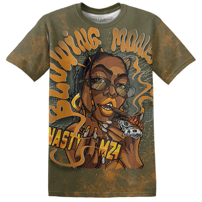 Olive 5s T Shirt Match Blowing Money Fast Girl 3D All-Over Print - NastyJamz