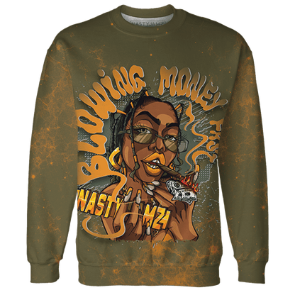 Olive 5s Sweatshirt Match Blowing Money Fast Girl 3D All-Over Print - NastyJamz