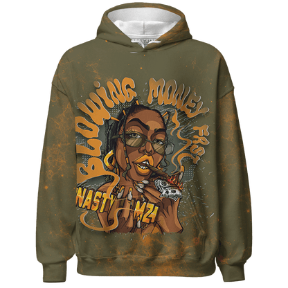 Olive 5s Hoodie Match Blowing Money Fast Girl 3D All-Over Print - NastyJamz