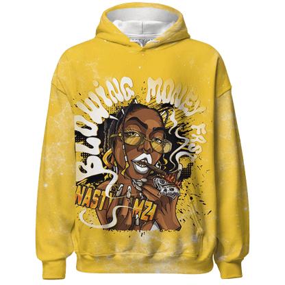 Yellow Ochre 6s Hoodie Match Blowing Money Fast Girl 3D All-Over Print - NastyJamz
