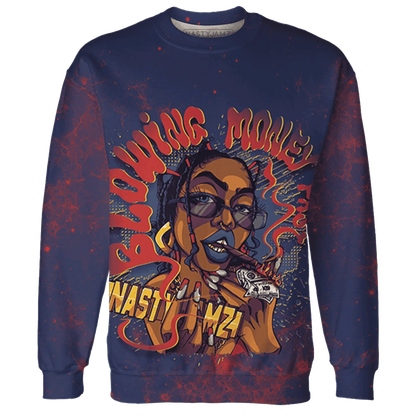 VaporMax-Air-Plus-Midnight-Navy-Gold-Black-Sweatshirt-Match-Blowing-Money-Fast-Girl-3D