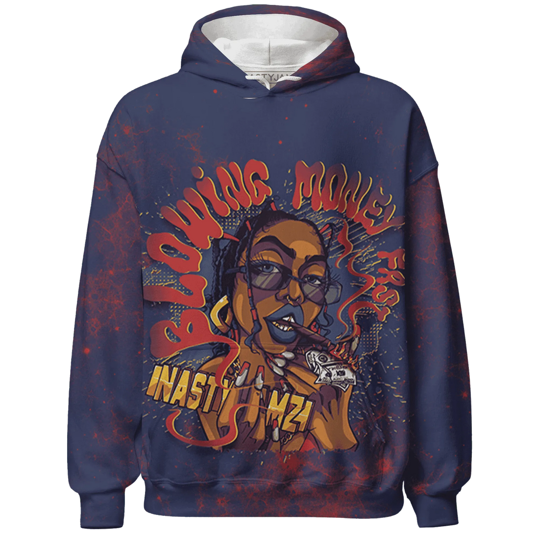 VaporMax-Air-Plus-Midnight-Navy-Gold-Black-Hoodie-Match-Blowing-Money-Fast-Girl-3D