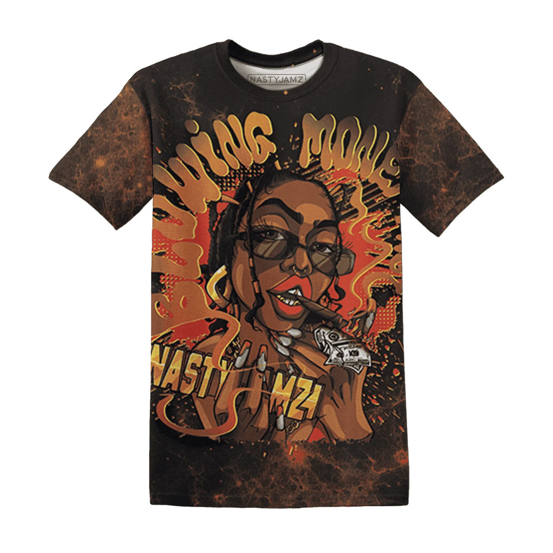 VaporMax-Crimson-Total-Orange-Plus-T-Shirt-Match-Blowing-Money-Fast-Girl-3D