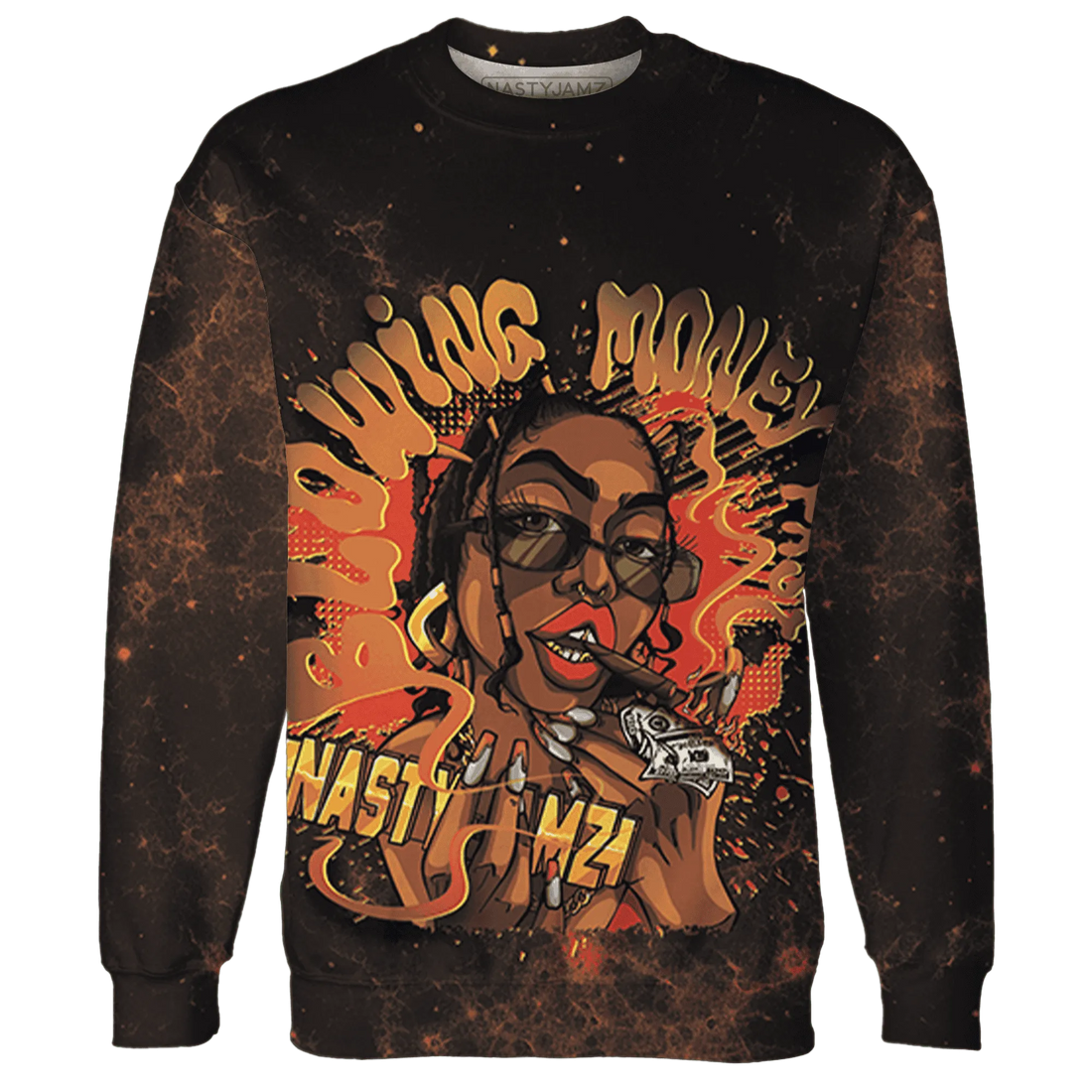 VaporMax-Crimson-Total-Orange-Plus-Sweatshirt-Match-Blowing-Money-Fast-Girl-3D