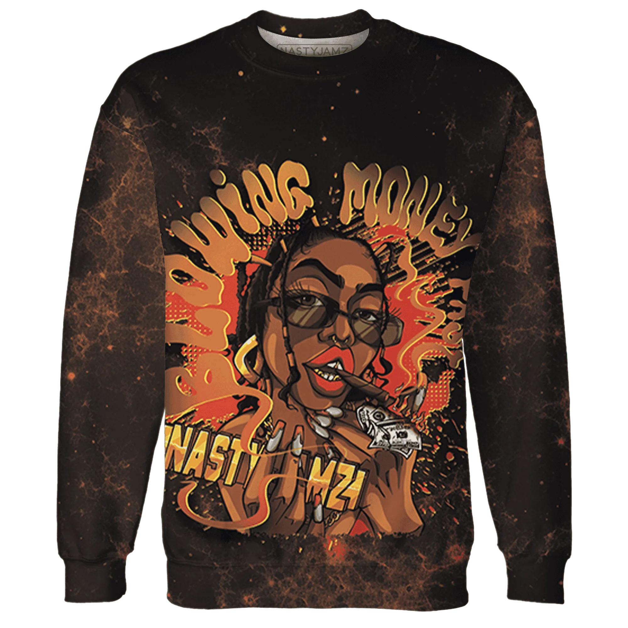 VaporMax-Crimson-Total-Orange-Plus-Sweatshirt-Match-Blowing-Money-Fast-Girl-3D