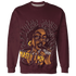 VaporMax-Night-Maron-Burgundy-Sweatshirt-Match-Blowing-Money-Fast-Girl-3D