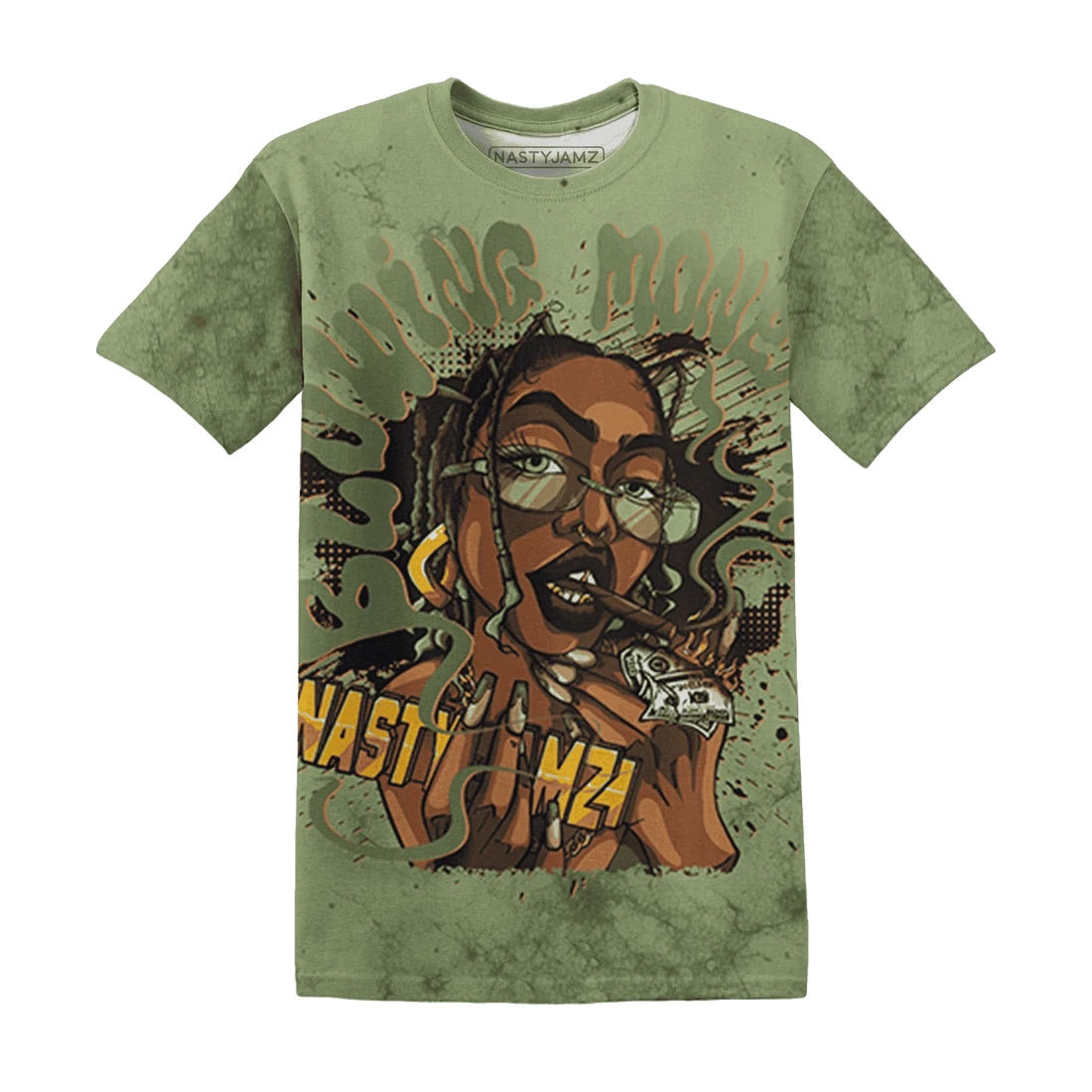 VaporMax-Plus-Alligator-T-Shirt-Match-Blowing-Money-Fast-Girl-3D