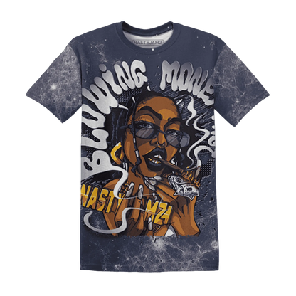 VaporMax-Plus-Midnight-Navy-White-Metallic-Silver-NastyJamz-T-Shirt-Match-Blowing-Money-Fast-Girl-3D