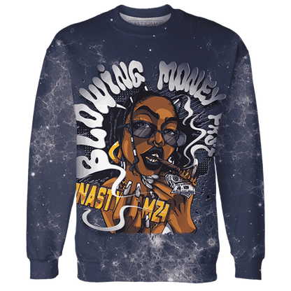 VaporMax-Plus-Midnight-Navy-White-Metallic-Silver-NastyJamz-Sweatshirt-Match-Blowing-Money-Fast-Girl-3D