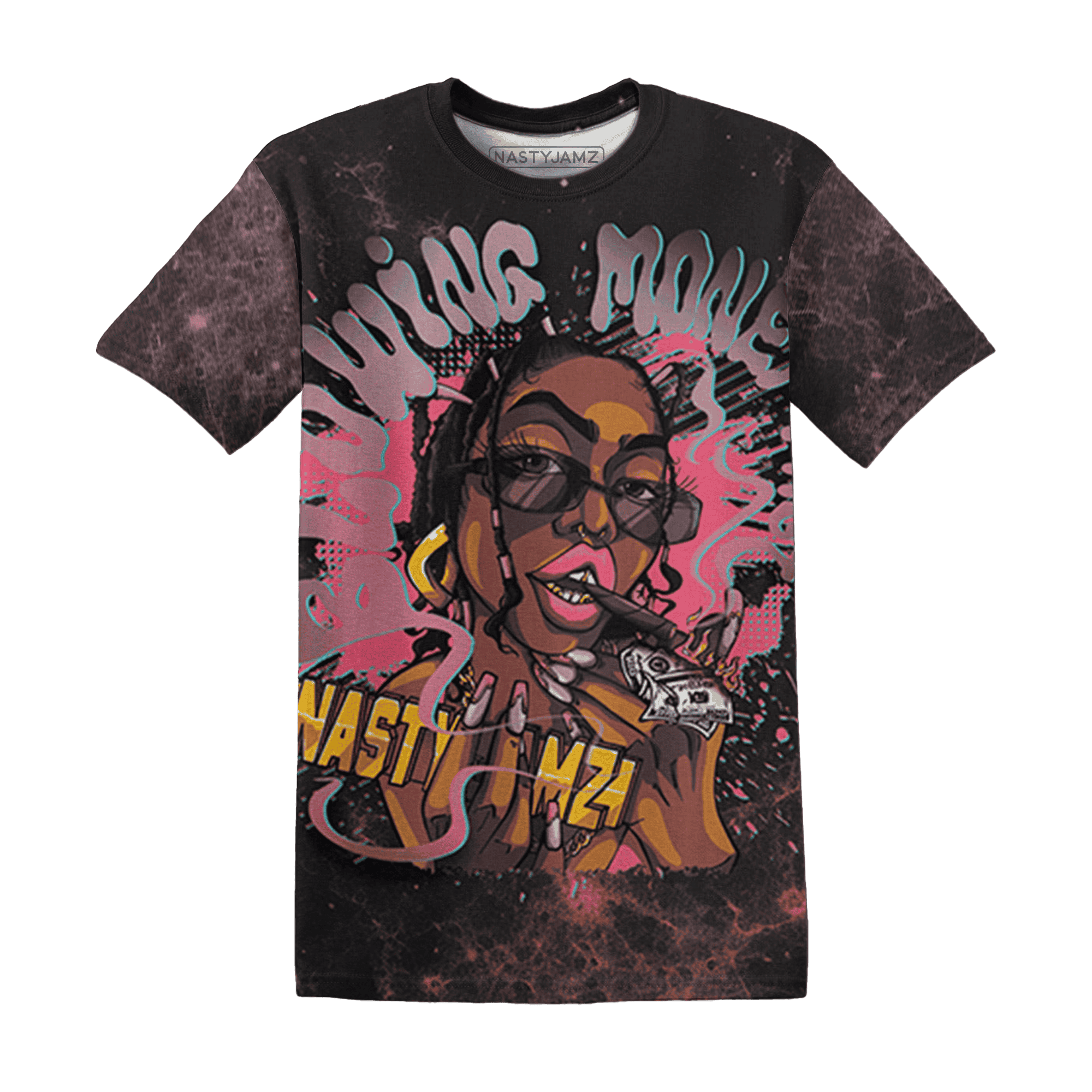 VaporMax-Plus-South-Beach-T-Shirt-Match-Blowing-Money-Fast-Girl-3D