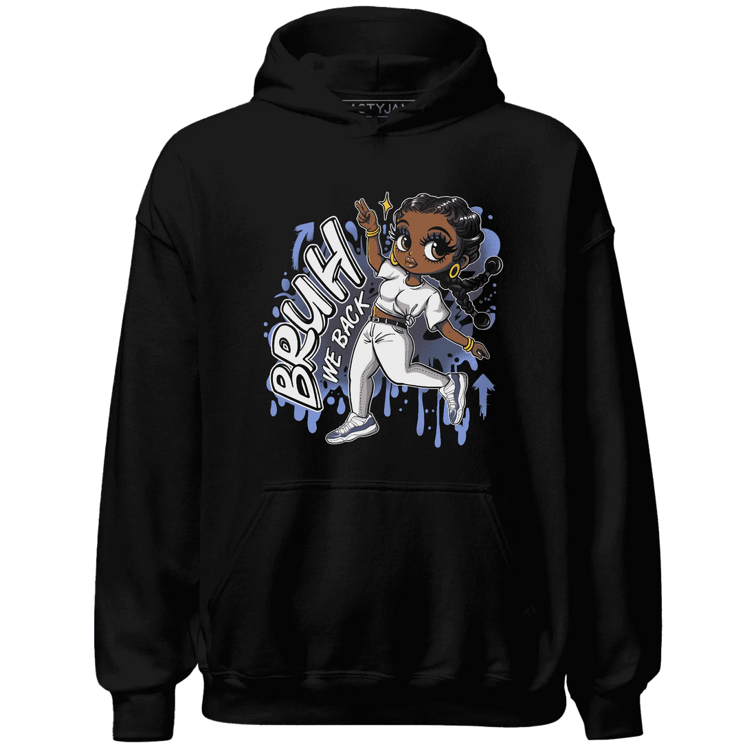 Low-Diffused-Blue-11s-Hoodie-Match-Bruh-We-Back-Girl