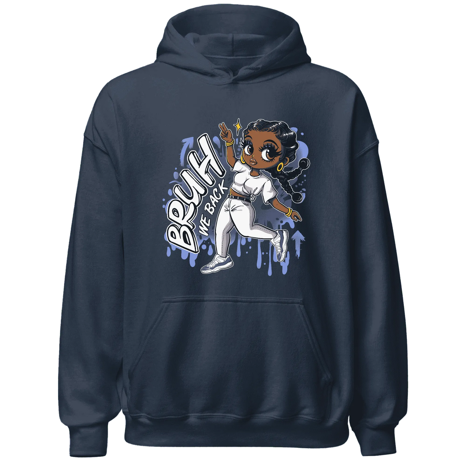 Low-Diffused-Blue-11s-Hoodie-Match-Bruh-We-Back-Girl