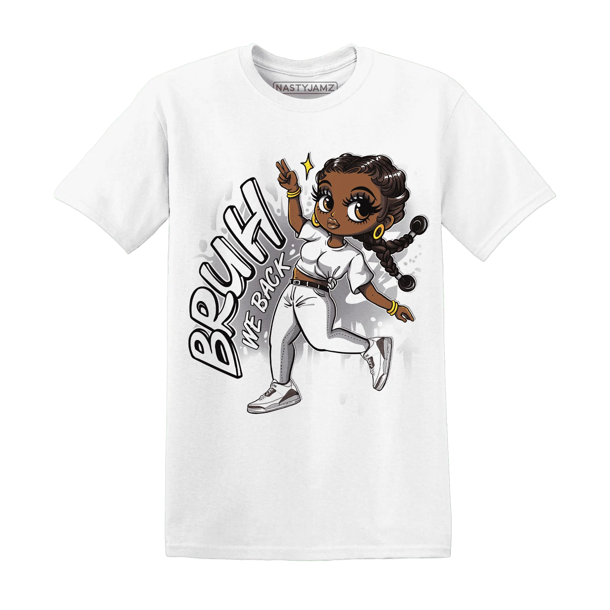 Cement-Grey-3s-T-Shirt-Match-Bruh-We-Back-Girl