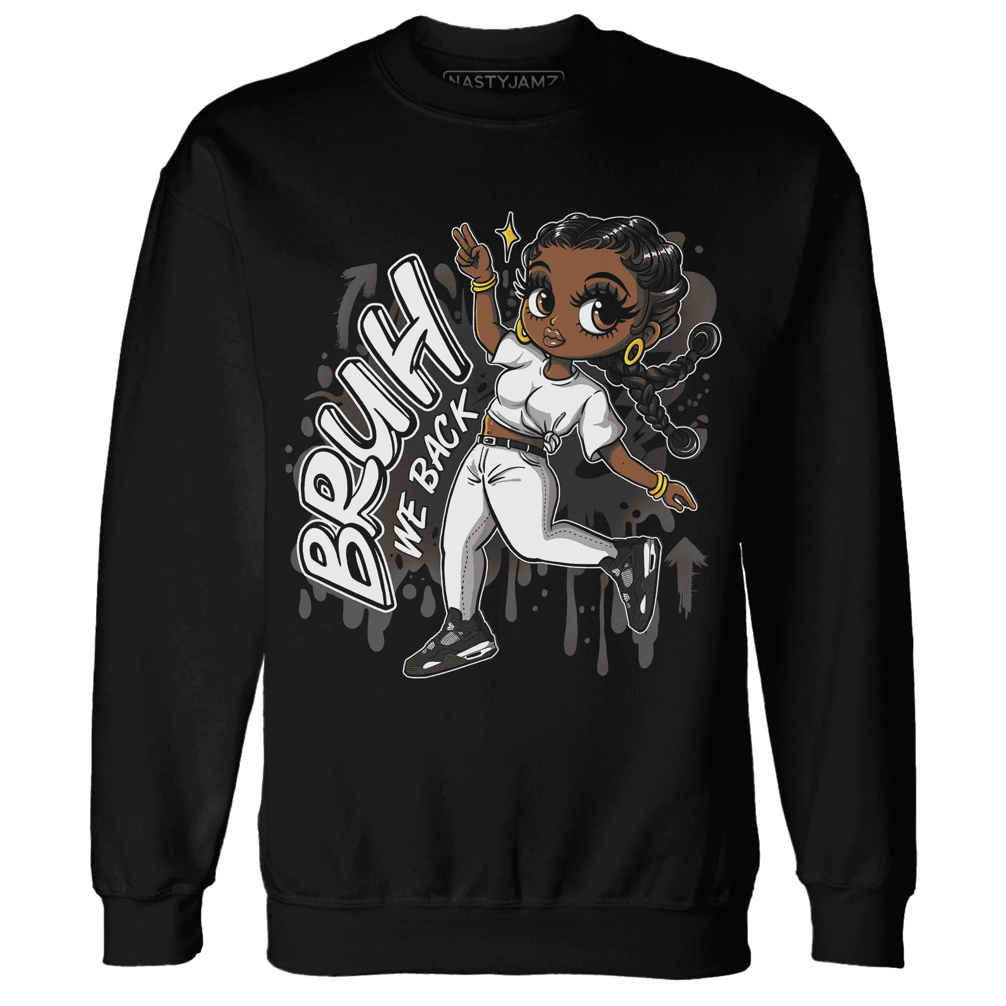 White-Thunder-4s-Sweatshirt-Match-Bruh-We-Back-Girl