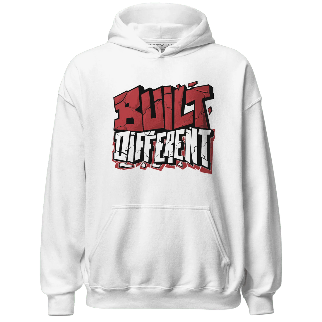 Black-Toe-Reimagined-Red-White-1s-NastyJamz-Hoodie-Match-Built-Different