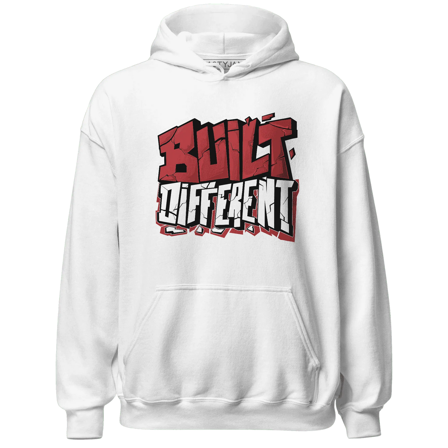 Black-Toe-Reimagined-Red-White-1s-NastyJamz-Hoodie-Match-Built-Different