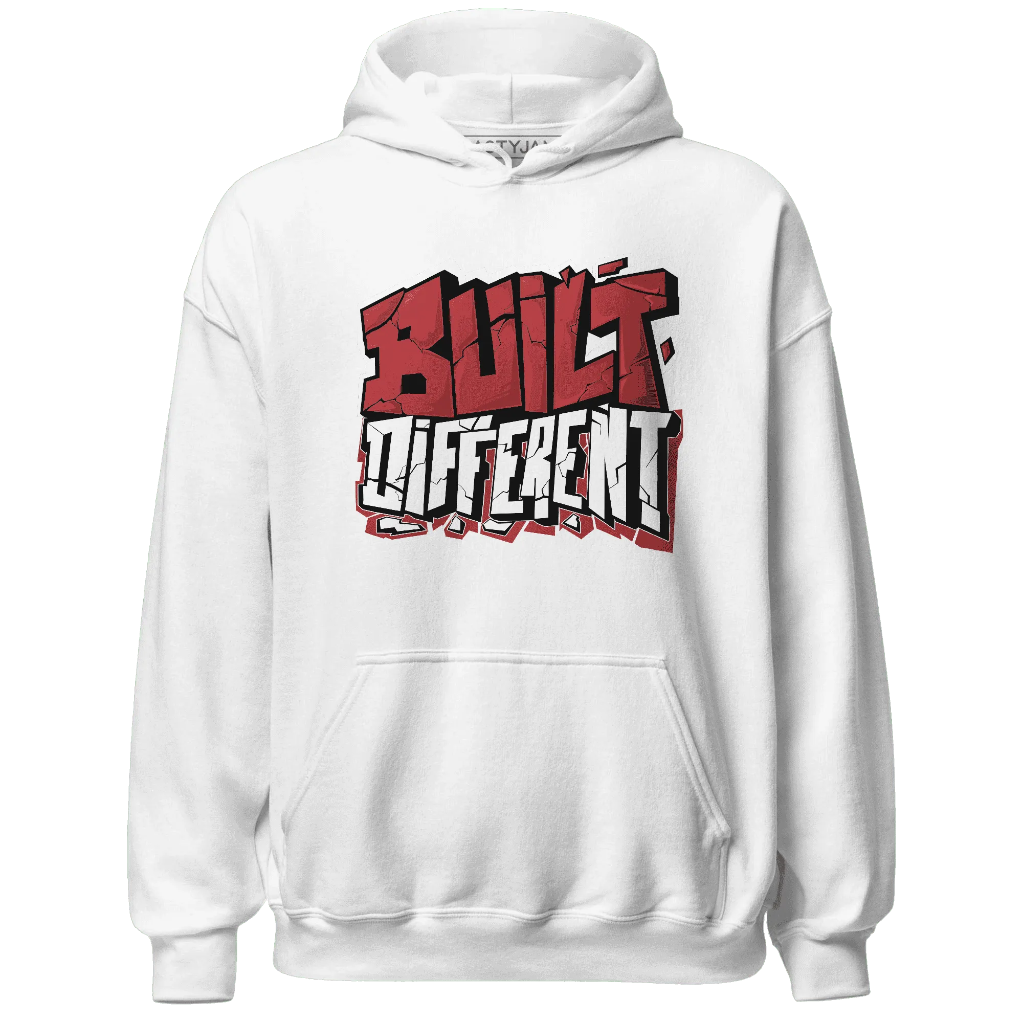 Black-Toe-Reimagined-Red-White-1s-NastyJamz-Hoodie-Match-Built-Different