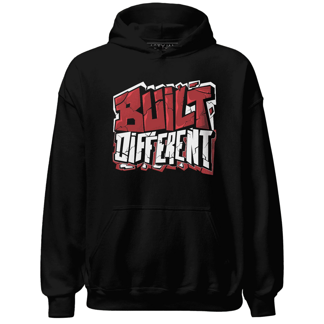 Black-Toe-Reimagined-Red-White-1s-NastyJamz-Hoodie-Match-Built-Different
