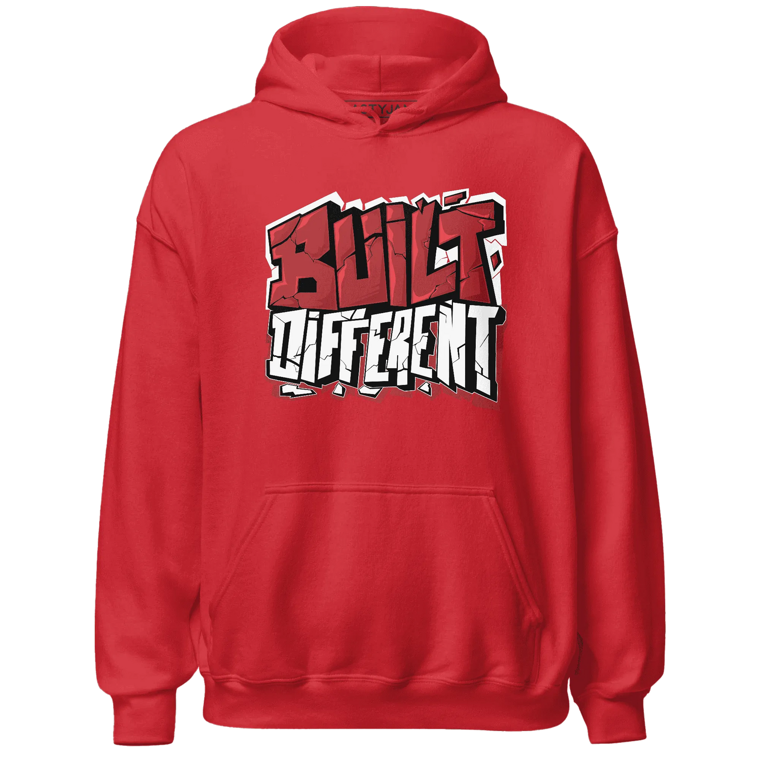 Black-Toe-Reimagined-Red-White-1s-NastyJamz-Hoodie-Match-Built-Different