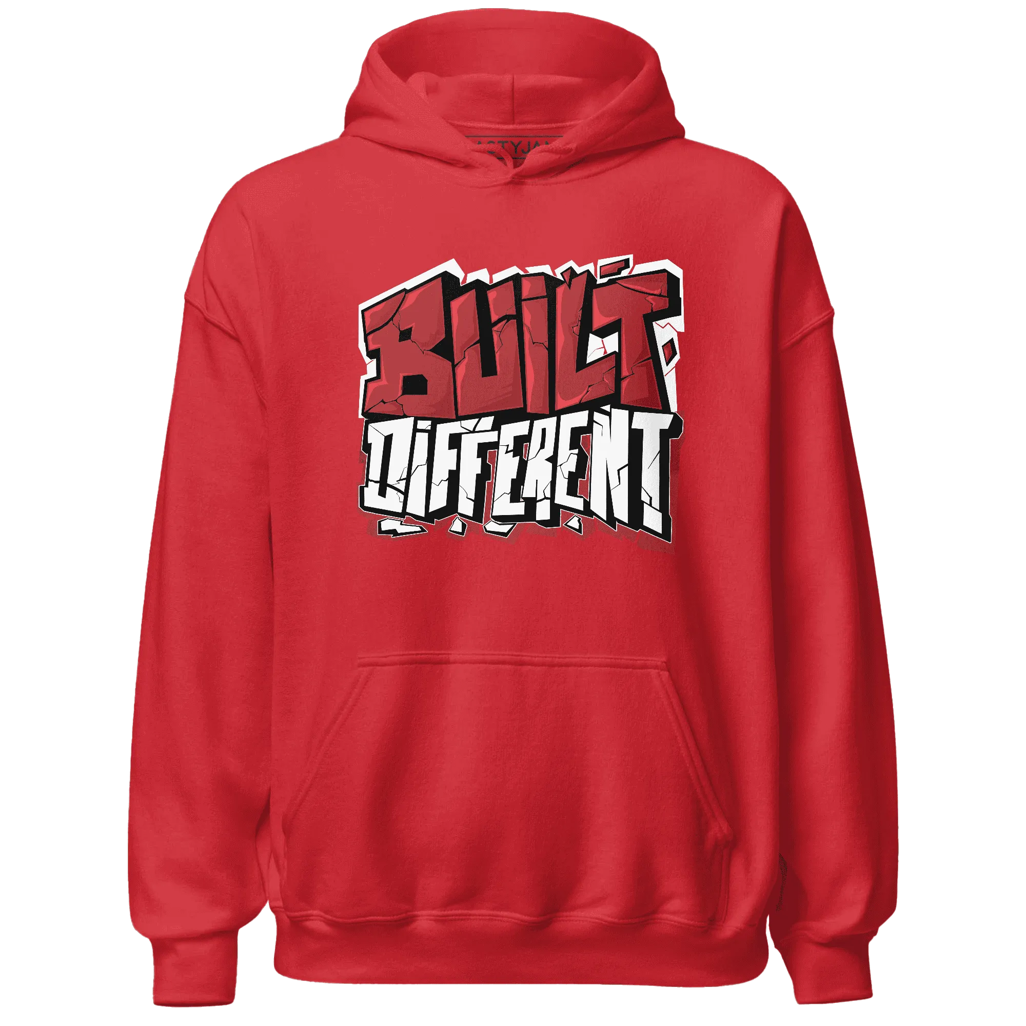 Black-Toe-Reimagined-Red-White-1s-NastyJamz-Hoodie-Match-Built-Different