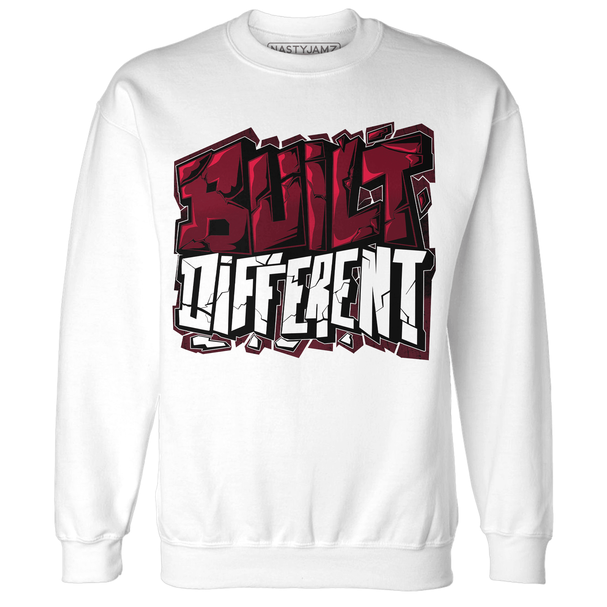 High White Team Red 1s Sweatshirt Match Built Different - NastyJamz