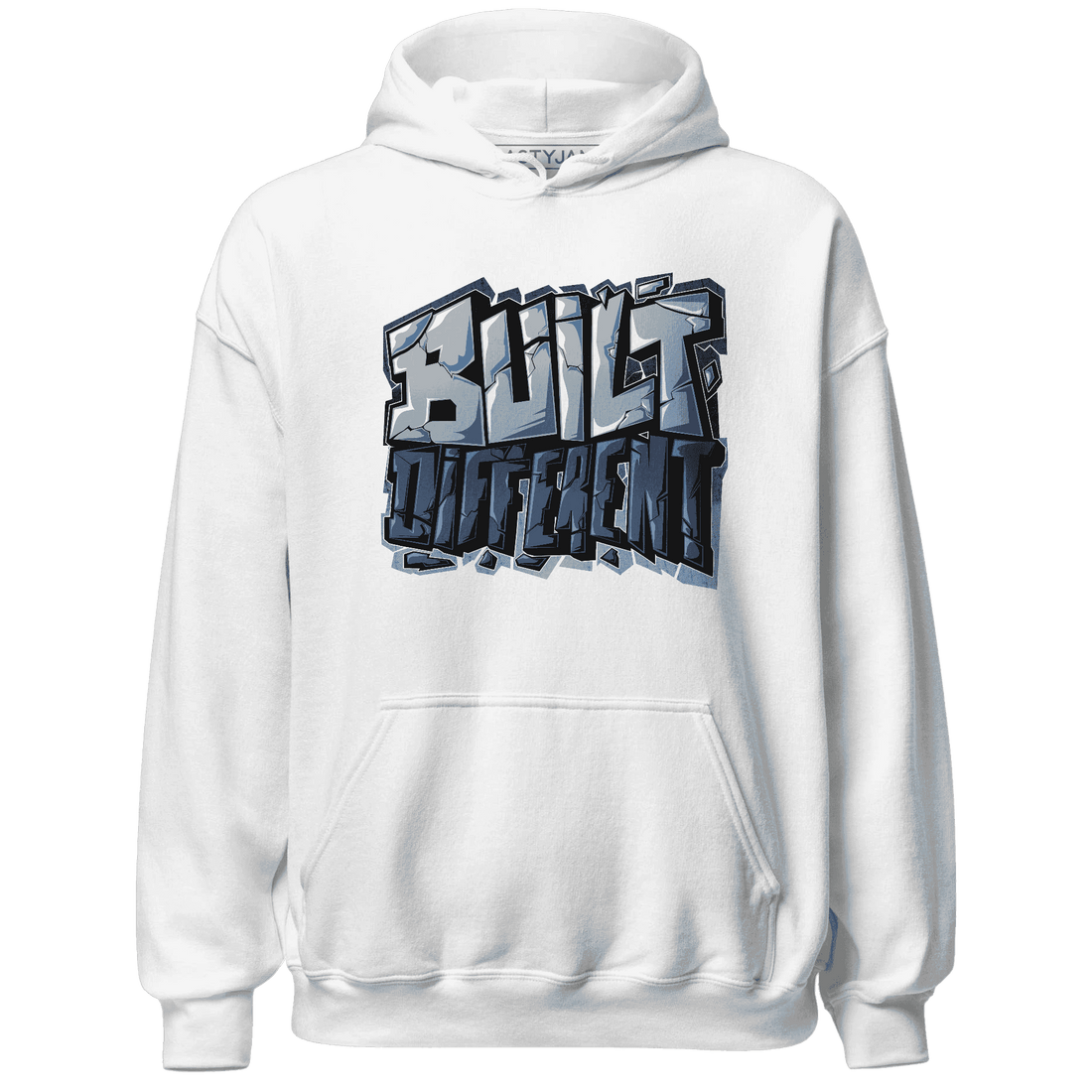 Mid Diffused Blue Grey 1s Hoodie Match Built Different - NastyJamz