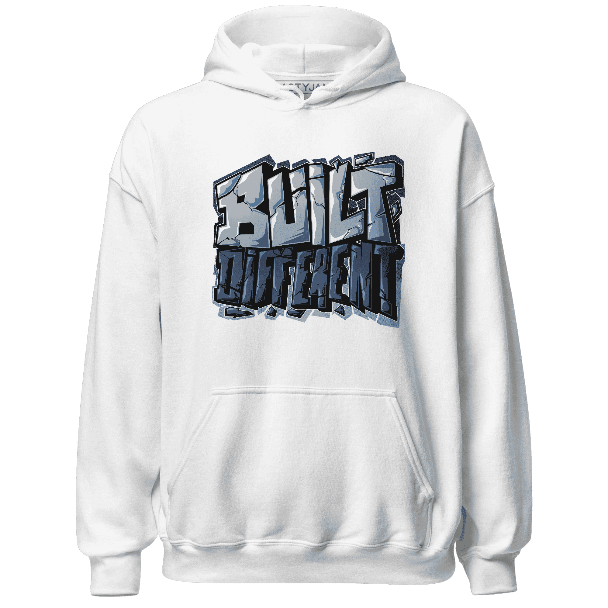 Mid Diffused Blue Grey 1s Hoodie Match Built Different - NastyJamz