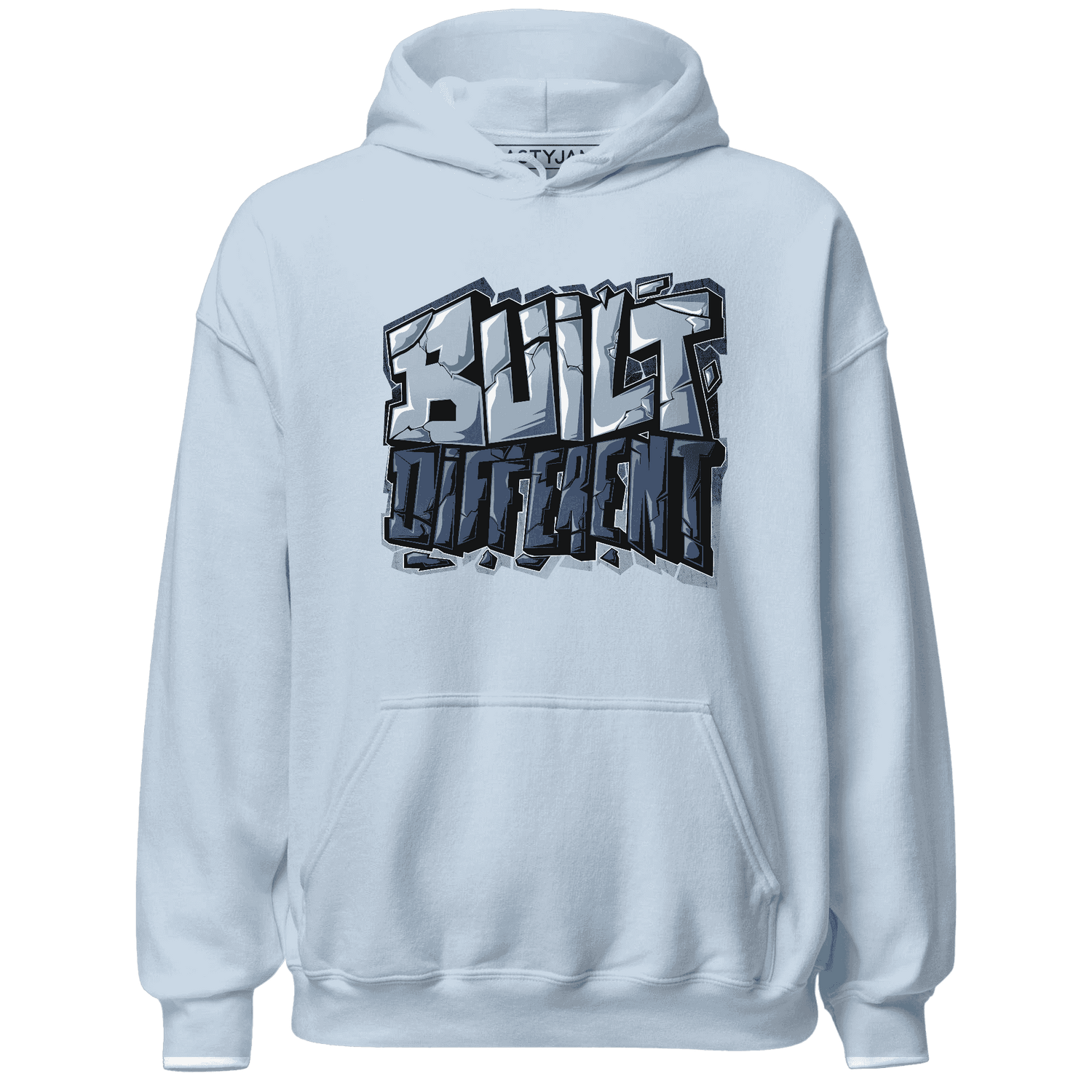 Mid Diffused Blue Grey 1s Hoodie Match Built Different - NastyJamz