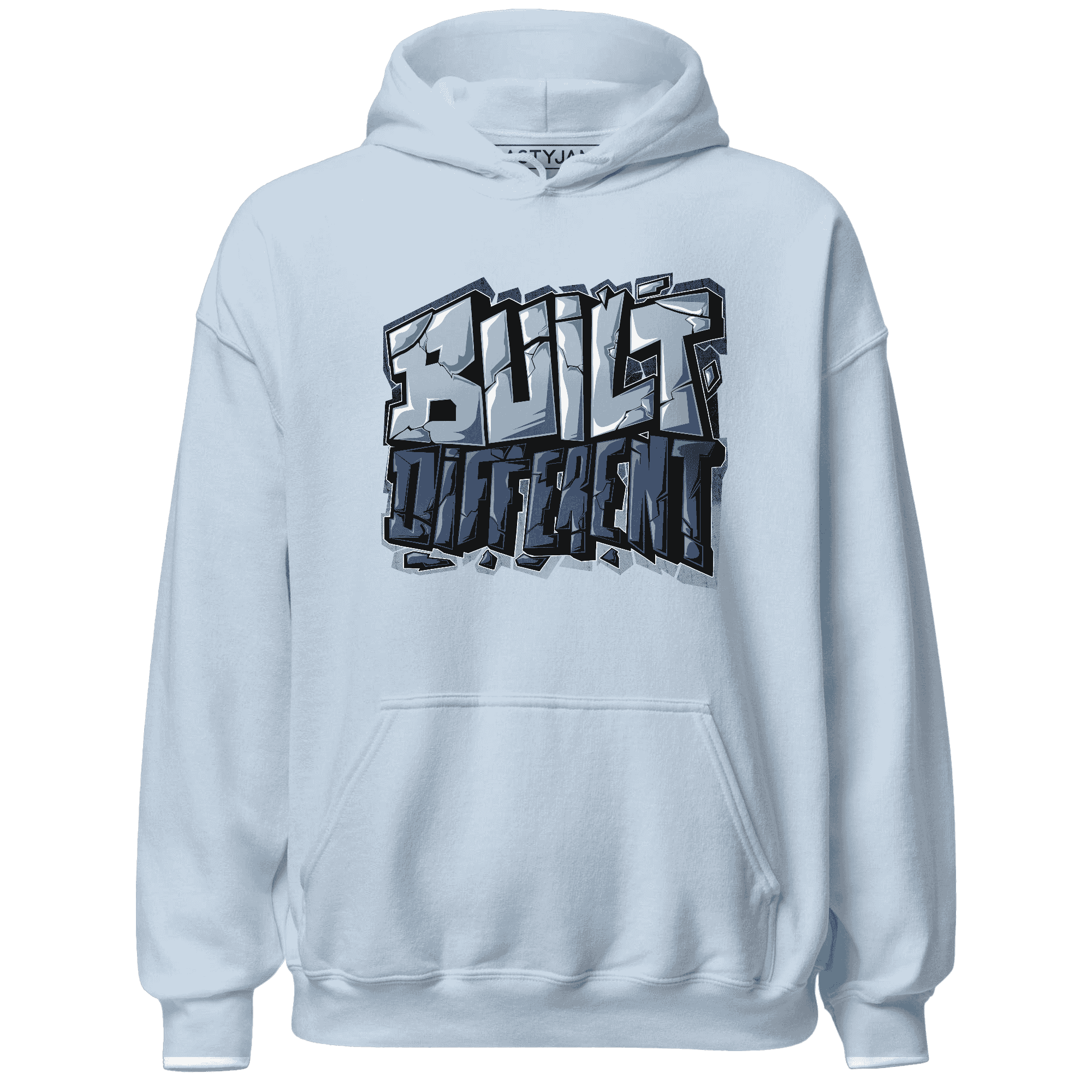 Mid Diffused Blue Grey 1s Hoodie Match Built Different - NastyJamz