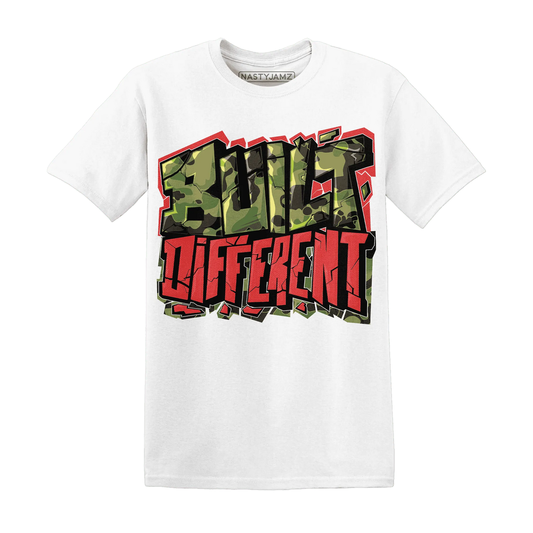 AM-90-Dark-Sage-Solar-Red-NastyJamz-T-Shirt-Match-Built-Different