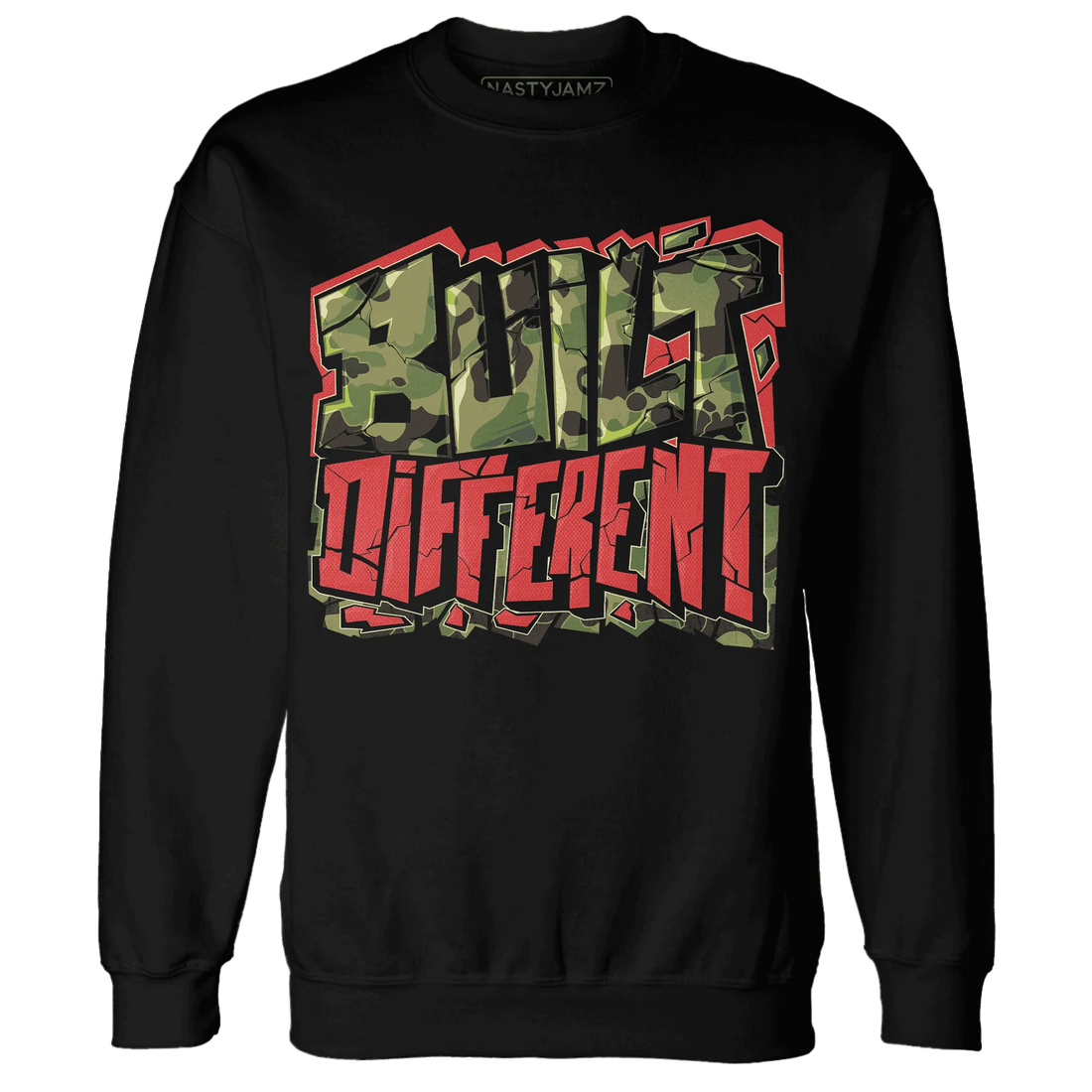 AM-90-Dark-Sage-Solar-Red-NastyJamz-Sweatshirt-Match-Built-Different