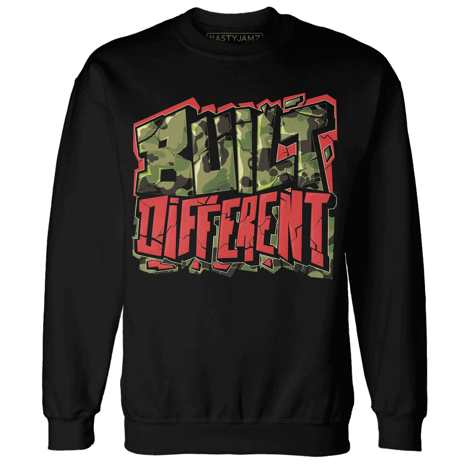 AM-90-Dark-Sage-Solar-Red-NastyJamz-Sweatshirt-Match-Built-Different